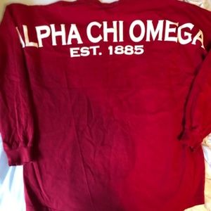 Alpha Chi Omega Spirit Football Jersey Shirt